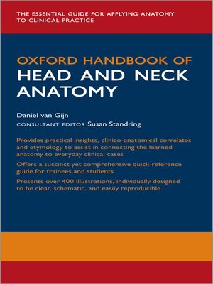 cover image of Oxford Handbook of Head and Neck Anatomy